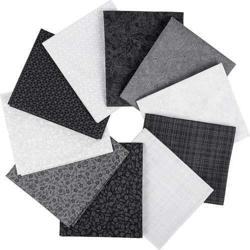 Miniatura 9 de Craftido -25 Opciones- Paquetes de Tela 100% Algodón para Quilting 10pcs Fat Quarters 18"x21"-Peso Medio 5.2 oz- Algodón Suave para Acolchado, Tie