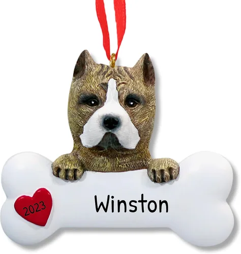 Miniatura 15 de Adornos de Navidad personalizados para perros 2024 – Adornos navideños de hueso de perro Husky para amantes de los perros, adorno de primera Navidad