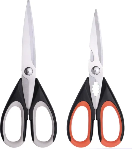 Miniatura 7 de Tijeras de cocina y tijeras de cocina, cuchillas afiladas, tijeras profesionales de acero inoxidable para alimentos, carne, aves de corral