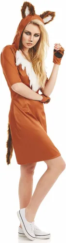 fun shack Disfraz de zorro para mujer, disfraz de animal de Halloween para adultos, disponible en tallas S, M, L, XL