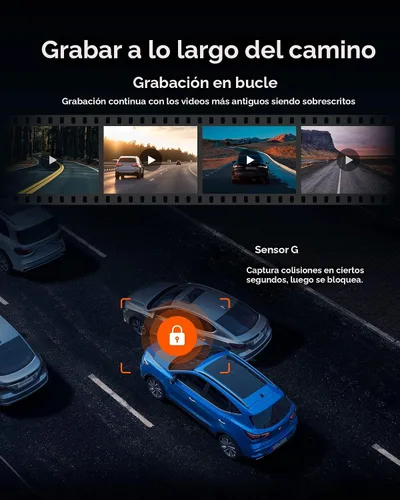 Miniatura 6 de WOLFBOX G930 - Cámara de espejo retrovisor de 10'' con WiFi de 5.8GHz, cámara de salpicadero 4K frontal y trasera con WDR, espejo retrovisor