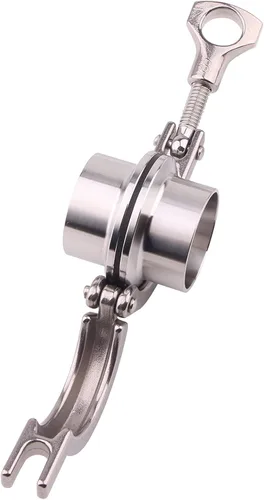 Miniatura 5 de DERNORD Paquete de 2 abrazaderas de acero inoxidable con abrazadera de triple abrazadera + 2 virola de soldadura de tubería sanitaria SUS304 + junta