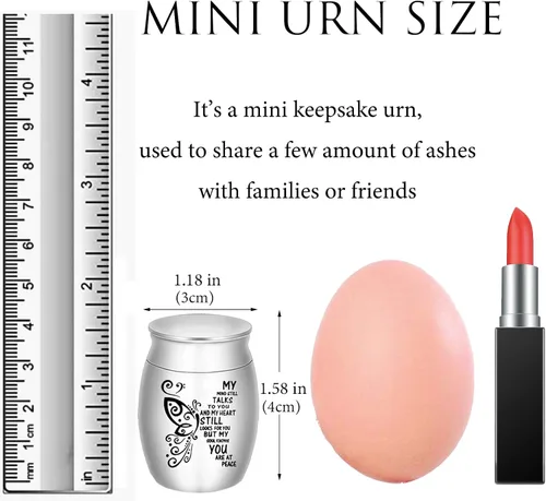 Miniatura 5 de Mini urnas de aluminio – Juego de 4, 1.57 pulgadas de alto, urnas de recuerdo para cenizas humanas/mascotas