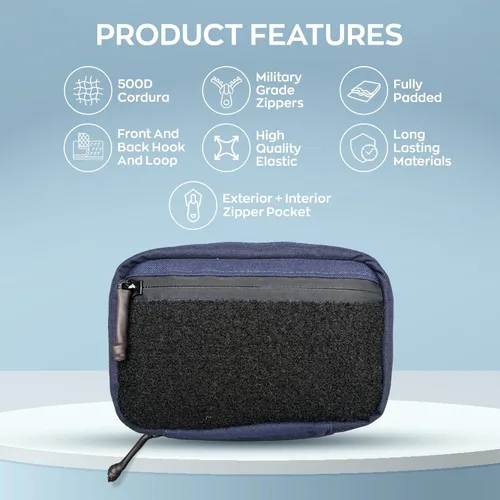 Miniatura 4 de DAILYCARRYCO EDC - Bolsa organizadora de herramientas de transporte diario con múltiples bolsas, equipo esencial EDC Azul