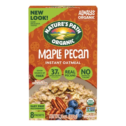 Miniatura 14 de Nature's Path Paquete variado de avena instantánea orgánica, 8 paquetes, sin OMG, sin OMG, granos integrales, proteína a base de plantas, alto