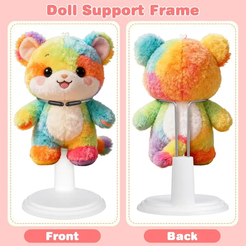 Miniatura 4 de 6 soportes pequeños para muñecas, soporte ajustable para figuras con alambre de cintura expandible, soporte de exhibición de muñeca de acción
