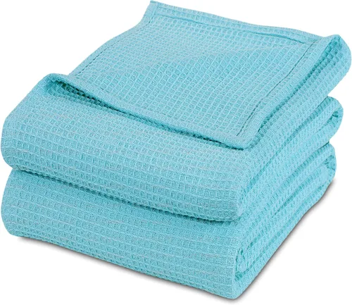 Miniatura 8 de Lujoso tejido de punto gofre de algodón peinado súper suave, acogedor, cálido, transpirable, ligero, elegante, para todas las estaciones, tamaño Gris
