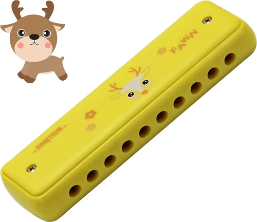 Miniatura 7 de Crafteem Armónica de blues colorida, clave de do para niños, niños pequeños, principiantes, instrumento musical de juguete con 10 agujeros y 20 tonos