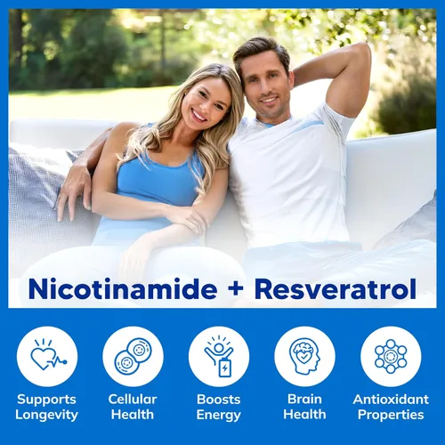Miniatura 6 de aSquared Nutrition Nicotinamida con resveratrol – 120 cápsulas vegetales – Vitamina B3 500 mg (sin descarga de niacinamida) – Suplemento píldoras