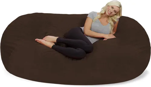 Miniatura 7 de Chill Sack Funda para silla puf, 5 pies, microgamuza - Chocolate Microsuede - Chocolate - Solo funda