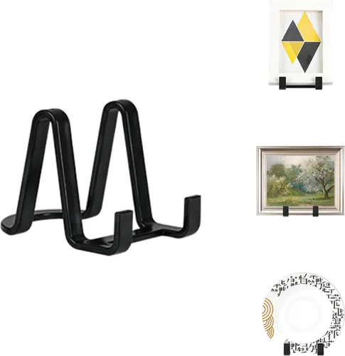 Artliving Soportes de placa para exhibición, soporte de plástico para caballete de plástico, soporte de marco de fotos para fotos, placa decorativa,