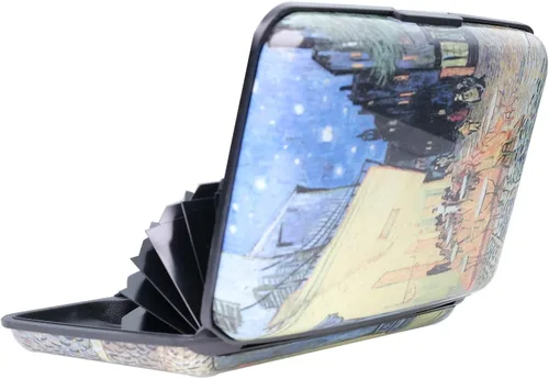 Miniatura 5 de Mini cartera de aluminio RFID para tarjetas de crédito, funda rígida de metal delgado para tarjetas de visita para mujeres y hombres, CCW037, Moderno
