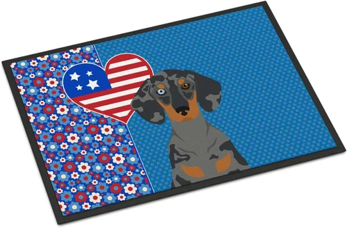 Miniatura 75 de Caroline's Treasures WDK5119JMAT Airedale Terrier USA - Tapete para interiores o exteriores, 24 x 36 pulgadas, tapete para puerta delantera