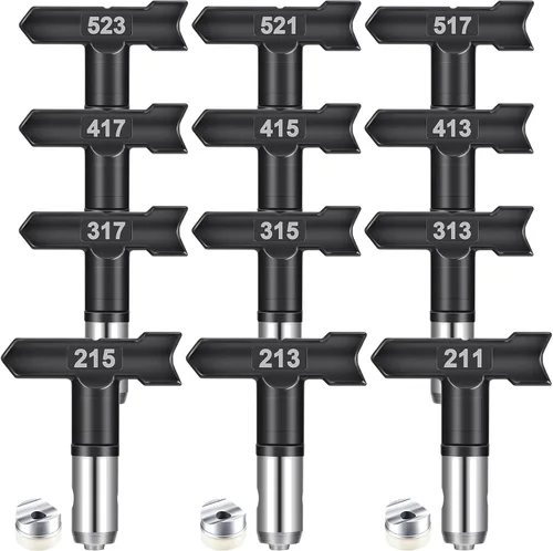 Miniatura 8 de Zhengmy 12 puntas de rociador de pintura sin aire, puntas de pulverización reversibles, boquillas de pintura para pistola sin aire para pistola