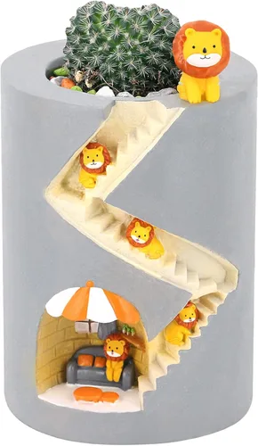 Miniatura 9 de Segreto - Macetas creativas para plantas de erizo, macetas de resina, jarrones para decoración del hogar para suculentas, flores, cactus, decoración