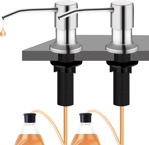 Miniatura 11 de Dispensador de jabón para fregadero, dispensador de jabón para fregadero Kichen, kit de tubo de extensión de 47 pulgadas, bomba dispensadora