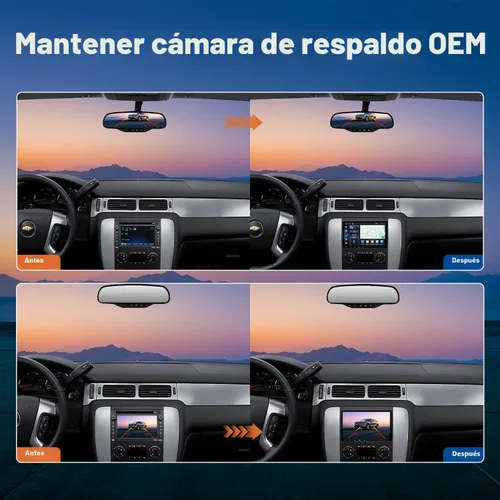 Miniatura 8 de Eonon GMX7A 4G+64G Android 14 Estéreo para automóvil compatible con GMC/Chevy/Buick Wireless CarPlay y Android Auto, radio de coche con pantalla