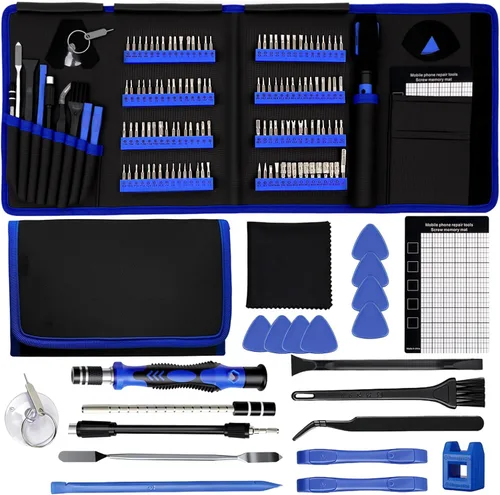 Miniatura 14 de Kit de herramientas de reparación electrónica 49 en 1 con puntas magnéticas S2, destornillador de precisión, puntas extendidas, pinzas, herramienta