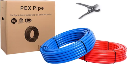 Miniatura 10 de EFIELD Tubo Pex-b de 1/2 pulgada y 2 x 50 pies, certificado NSF para agua potable, agua caliente/fría, azul y rojo de 100 pies de longitud