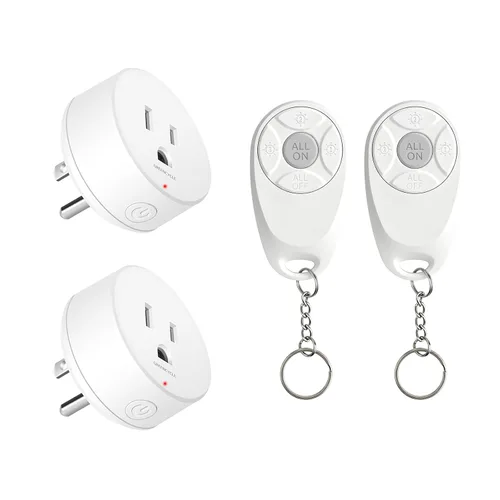 Miniatura 42 de Toma de control remoto, interruptor de luz y enchufe remoto greencycle con interruptor de luz inalámbrico, rango de 500 pies, no necesita cableado
