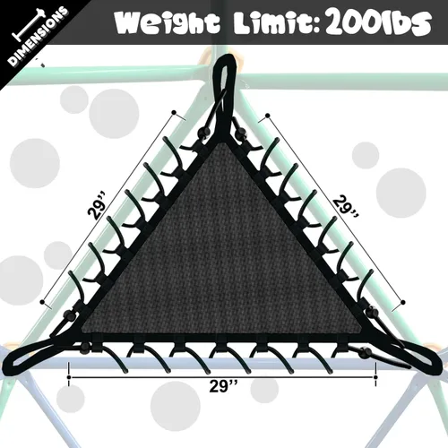 Miniatura 4 de JYGOPLA Silla de red para cúpula de escalada de 10 pies y 11 pies, accesorios de cúpula para escalar resistentes, fácil de instalar, para niños de 4