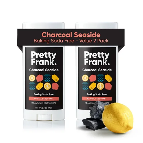Miniatura 14 de Pretty Frank Desodorante natural sin aluminio con carbón, sin bicarbonato de sodio, carbón marino (paquete de 1) Respetuoso con la piel sensible