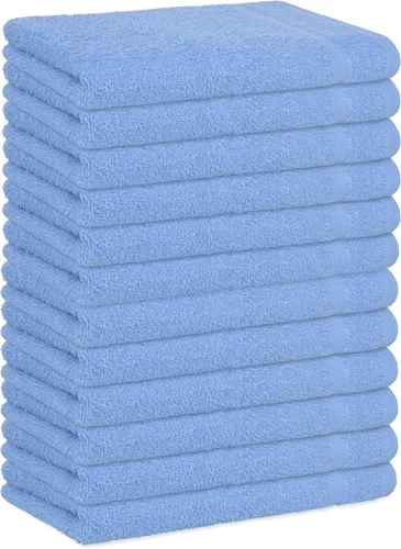 Miniatura 21 de Toallas de baño básicas medianas de 24 x 48 pulgadas, paquete de 6, color beige, suaves y absorbentes, toallas de algodón multiusos para baño, spa