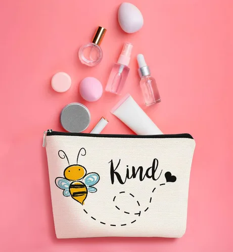 Miniatura 2 de Be Kind - Bolsa de maquillaje de abeja de miel, bonita bolsa de cosméticos de abeja de miel, la mejor idea de regalo para amantes de las abejas