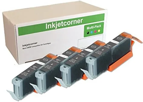 Cartuchos de tinta compatibles de repuesto para CLI-271 CLI-271XL para uso con MG7720 TS8020 TS9020 (gris, paquete de 4)