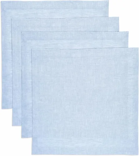 Miniatura 21 de Solino Home Athena - Juego de 4 manteles individuales cuadrados de lino natural claro de 14 x 14 pulgadas, manteles individuales 100 % lino puro