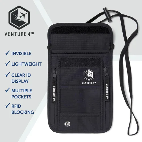 Miniatura 7 de Venture 4th bolsa de cuello de viaje con traba RFID