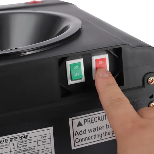 Miniatura 4 de Dispensador de enfriador de agua de carga superior, dispensador de agua caliente y fría independiente para botellas de 5 galones, agua caliente