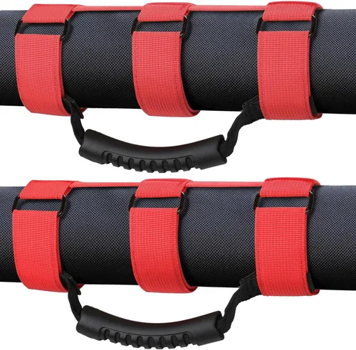 Miniatura 18 de moveland Paquete de 2 asas de agarre de barra antivuelco, asas de agarre de paracord negro para Jeep Wrangler JL, JK, TJ, YJ y Jeep Gladiator