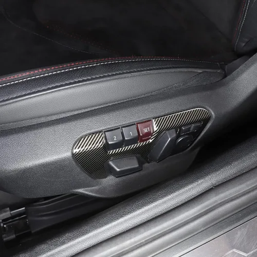 Miniatura 4 de Daeiclru Cubierta de panel de botón de ajuste de asiento para Toyota Supra GR A90 A91 MK5 2018-2022, cubierta de panel de interruptor de botón