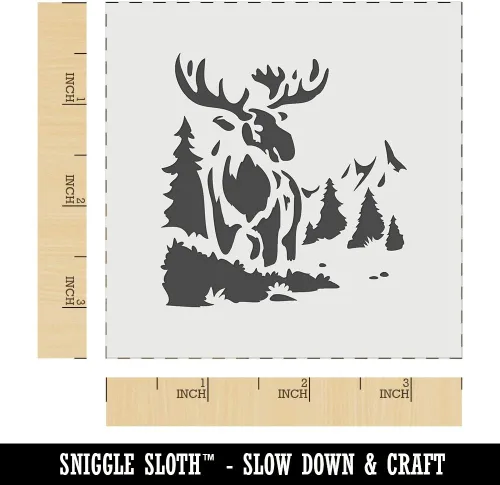 Miniatura 2 de Wild Moose in Rocky Mountains Nature Wall Cookie DIY Craft Plantilla reutilizable - 3.5 pulgadas