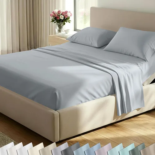 Miniatura 50 de California Design Den Juego de sábanas de lujo tamaño King - 100% algodón, 600 número de hilos, sábanas King de bolsillo profundo, ropa de cama