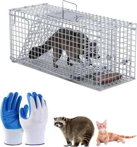 Miniatura 12 de Trampa humana para ratones, atrapa y libera, trampa unidireccional para roedores para uso en interiores y exteriores, trampa humana para ratas