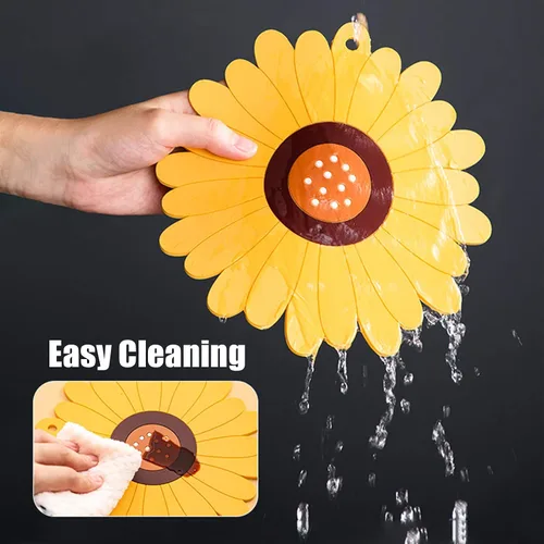 Miniatura 4 de Sunflower Trivet Mat Silicone Hot Pot Holder Hot Pads for Table and Countertop, Soft Rubber Multi-Use Trivets for Pots & Hot Dish, Non Slip Coasters