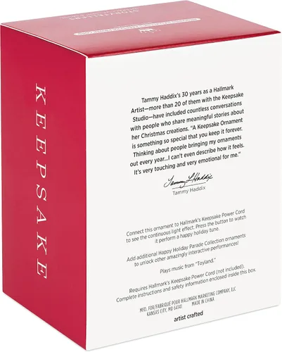Miniatura 4 de Hallmark Keepsake Adorno de Navidad 2023, Colección Happy Holiday Parade Boutique Navideña de Joanne Musical con Luz, Regalos para Ella Holiday