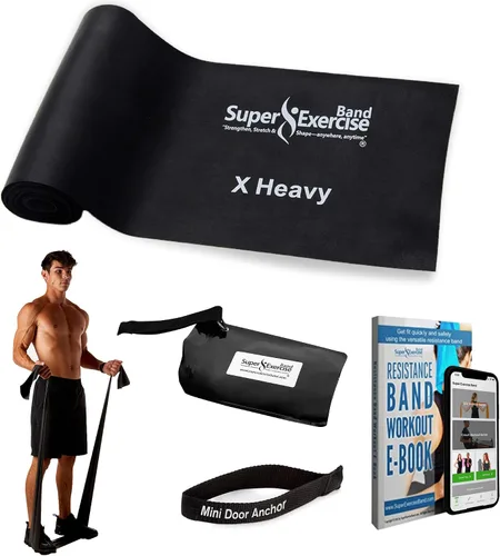 Miniatura 19 de Resistance Bands for Working Out 7Ft Long Resistance Bands Super Exercise Bands with Carry Pouch and Door Anchor I Latex Free Workout Bands Verde