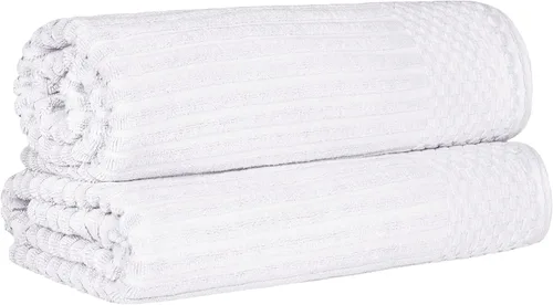 Miniatura 74 de Superior Juego de 6 toallas de algodón sólido y acanalado, toallas de cara de 13 x 13 pulgadas, toallas de mano de 16 x 28 pulgadas, toallas de baño