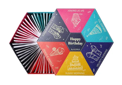 Acorus Juegos de regalo de té de feliz cumpleaños | Juego de té surtido regalo de cumpleaños para aquellos que nos importan | Paquete variado de