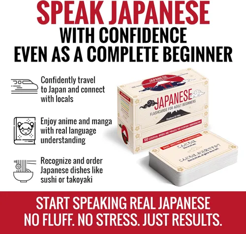 Miniatura 2 de Tarjetas japonesas para principiantes adultos: 100 palabras y frases esenciales para la conversación diaria: ¡Habla japonés en 30 días!