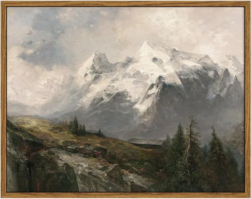 Miniatura 81 de VIYYIEA Arte de Pared en Lienzo Enmarcado Decoración del Hogar, Decoración de Granja Valles Ondulantes bajo Cielos Despejados Pintura de Pared
