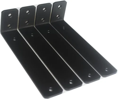 Miniatura 87 de Paquete de 12 soportes de estante en L de 8 pulgadas de largo x 6 pulgadas de alto x 1.5 pulgadas de ancho, 5 mm de grosor, soporte de estante en L