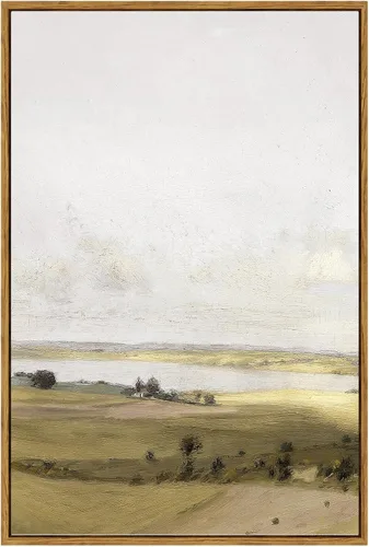 Miniatura 76 de VIYYIEA Arte de Pared en Lienzo Enmarcado Decoración del Hogar, Decoración de Granja Valles Ondulantes bajo Cielos Despejados Pintura de Pared