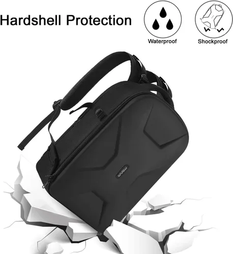Miniatura 3 de MOSISO Mochila para cámaras réflex digital de un solo objetivo, réflex de un solo objetivo o sin espejo, funda rígida impermeable de apertura