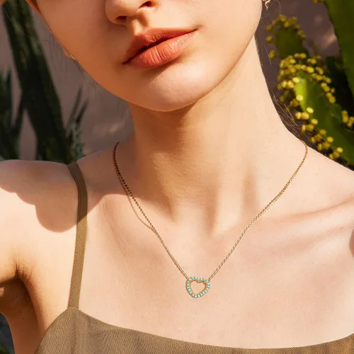 Miniatura 3 de Valloey Rover Collar con colgante de lunares pequeños, delicado collar de plata de ley chapada en oro de 14 quilates, collar de gargantilla
