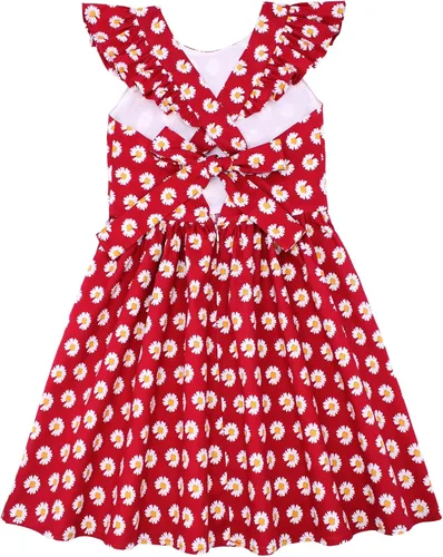 Miniatura 136 de Vestido de verano para niña, de algodón, con diseño floral
