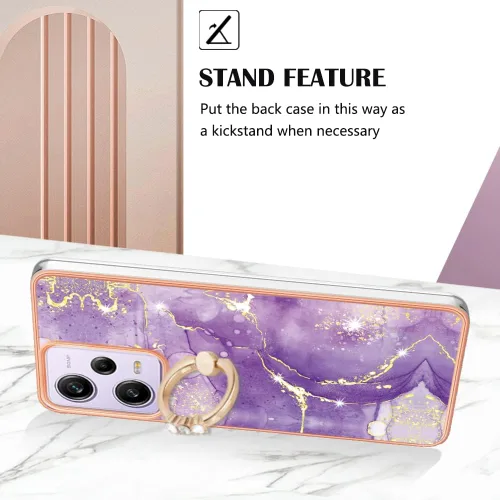 Miniatura 3 de Funda delgada para Redmi Note 12 Pro 5G, funda para Xiaomi Poco X5 Pro 5G, funda de anillo brillante de moda para niñas, protección de lente